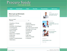 Tablet Screenshot of procurosaude.com.br